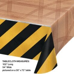 Big Dig Construction Table Cover Plastic 54x102