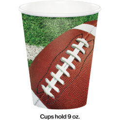 Football Party Cups Hot/Cold 9oz 8CT