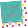 Foil Easter Eggs w/Happy Easter Napkins Lunch 18CT