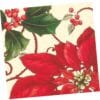 Classic Poinsettia Napkins Beverage 16Ct