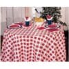 Red Gingham Tablecover Plastic Rnd 82&Quot;