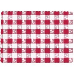 Red Gingham Placemats Printed Paper 50CT