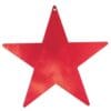 Star Foil Cutout 9" Red