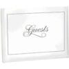 White Guest Book w/Silver 2 White Guest Book W/Silver