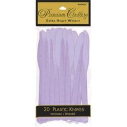 Lavender Premium Plastic Knives 20CT
