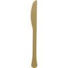 Gold Premium Plastic Knives 20Ct