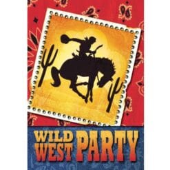 Wild Wild West Folded Invites 8CT