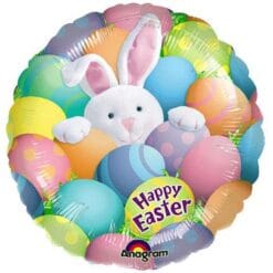 18" RND Easter Peek-A-Boo Bunny Foil BLN
