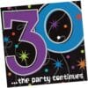 30Th The Party Continues Napkins Lunch 16Ct