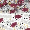 Burgundy Grad Confetti Embossed 2.5oz