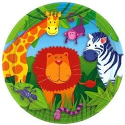 Jungle Animals Plates 7" 8CT