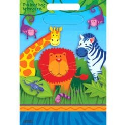Jungle Animals Loot Bags 8CT