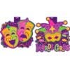 Mardi Gras Cutouts, 15" Astd 2 Mardi Gras Cutouts, 15&Quot; Astd