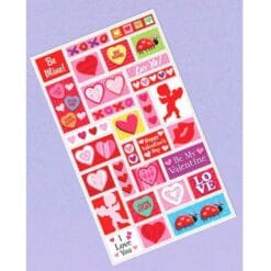 Valentine Printed Paper Sheet Stickers