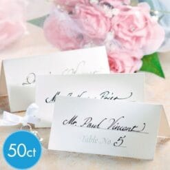 Table No. Placecard w/Silver 50CT