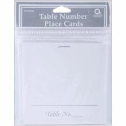 Table No. Placecard w/Silver 50CT
