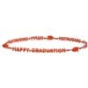 Orange Happy Graduation Bead Necklace