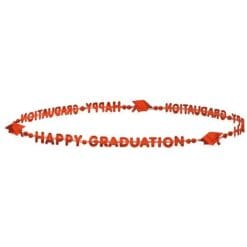 Orange Happy Graduation Bead Necklace