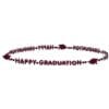 Happy Graduation Bead Necklace Berry 32&Quot;