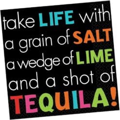Tequila Napkins Beverage 16CT
