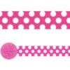 Pink W/White Dots Crepe Streamer 81Ft
