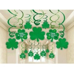 St. Patrick's Day Foil Swirl Decor 30pcs