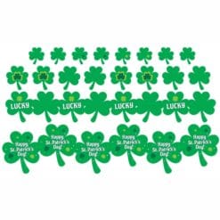 St Patricks Day Shamrock Cutouts 30pcs