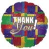 18&Quot; Rnd Thank You Rectangles Foil Blln