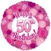 18" RND Dazzeloon Pink 50th Birthday Ba 1 18&Quot; Rnd Dazzeloon Pink 50Th Birthday Ba