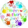 18" RND Mother's Day Handprints Balloon
