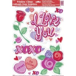 Valentine Window Clings Astd