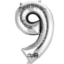 34&Quot; Nbr Silver #9 Foil Balloon