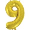 34&Quot; Nbr Gold #9 Foil Balloon