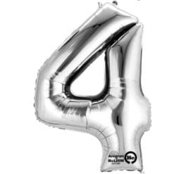 34&Quot; Nbr Silver #4 Foil Balloon