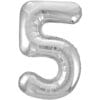 34" NBR Silver #5 Foil Balloon