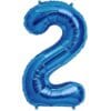 34&Quot; Nbr Blue #2 Foil Balloon