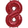 34&Quot; Nbr Red #8 Foil Balloon