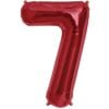 34&Quot; Nbr Red #7 Foil Balloon