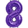34&Quot; Nbr Purple #8 Foil Balloon