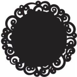 Black Round Paper Doilies 10" 10CT