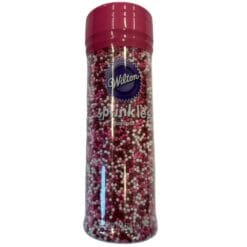 Red, White & Pink Round Nonpareils 5oz