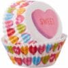 Valentines Candy Hearts Baking Cups 75Ct