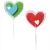 Red/Green Heart Cupcake Pics 12Ct