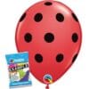 11" Printed Playing Card Suits on White Latex Balloons 6CT