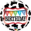 18&Quot; Rnd Happy Bday Cow Pattern Blln