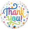 18" RND Thank You Dots Foil Balloon 2 18&Quot; Rnd Thank You Dots Foil Balloon