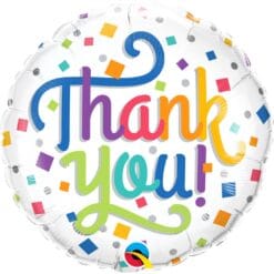 18" RND Thank You Dots Foil Balloon