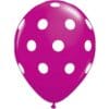 11" Big Polka Dots LTX Wild Berry 50PK