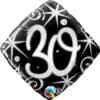 18" DIA #30 Elegant Sparkle Swirls Foil Balloon