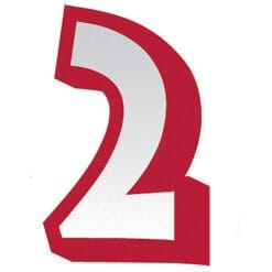 JW Number 2 Sticker